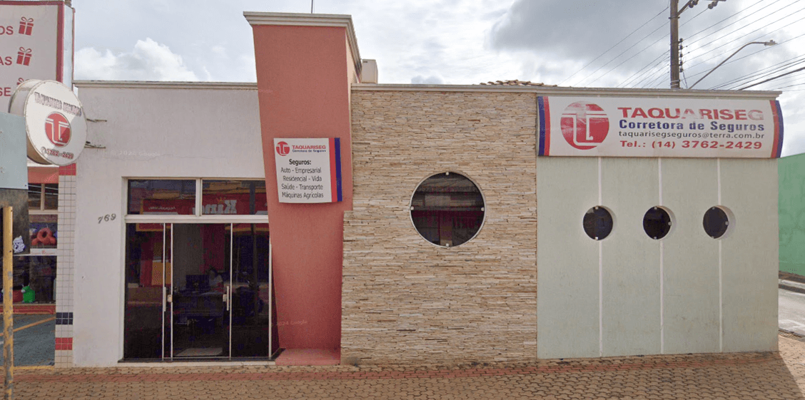 Fachada da Taquariseg Seguros em Taquarituba